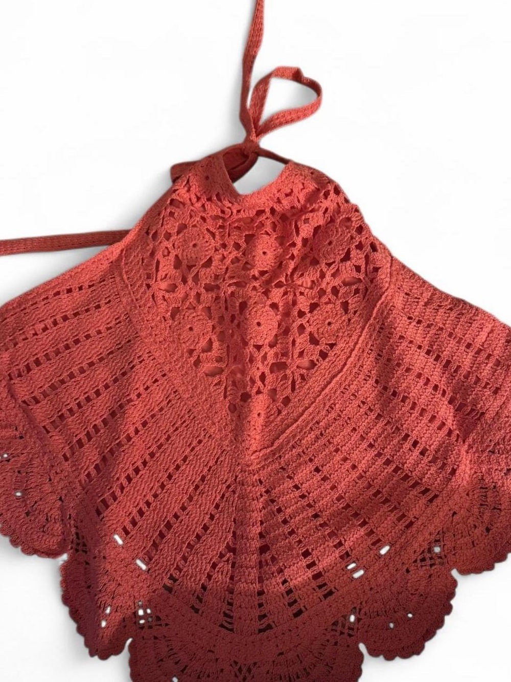 Hollister pink crochet top